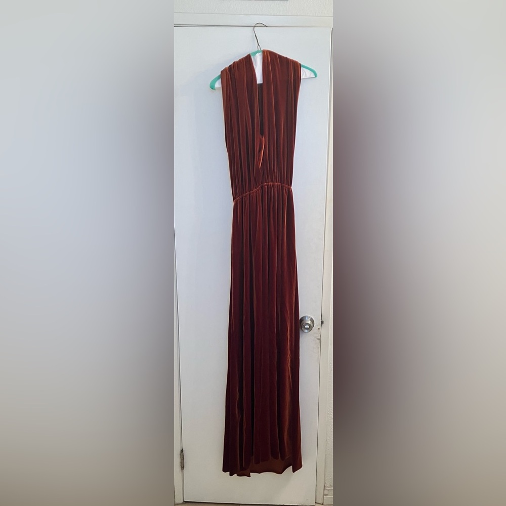 Velvet Infinity Dress - Rust-orange - EUC - Picture 2 of 4